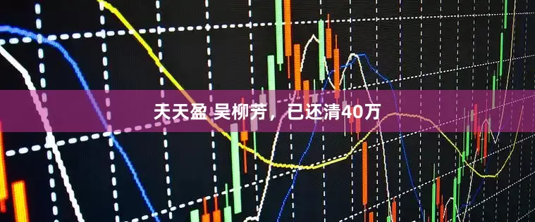 天天盈 吴柳芳，已还清40万